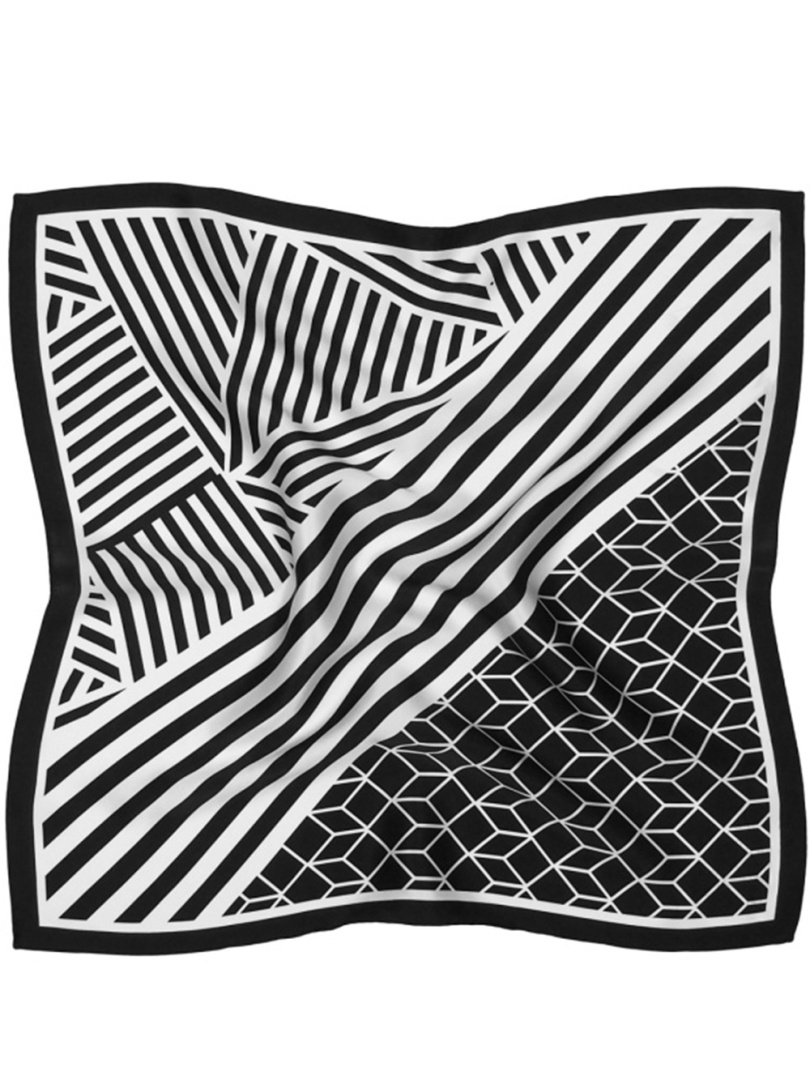 AD7-078 Apaszka damska w paski 68x68 cm
